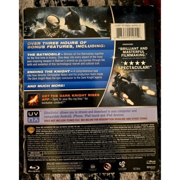 The Dark Knight Rises Blu-Ray/DVD/UltraViolet - Combo Pack - Picture 2 of 2